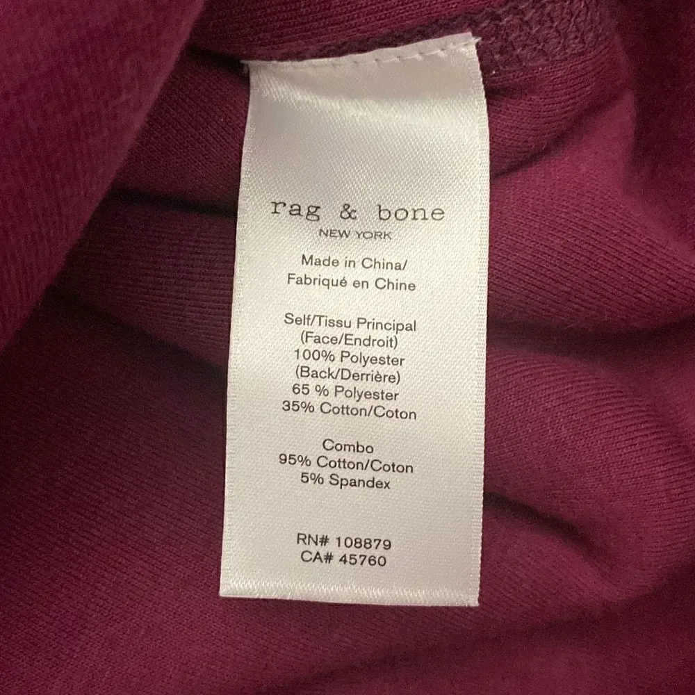 NWT Rag & Bone Deep Lilac Teddy Pullover Top XS‎